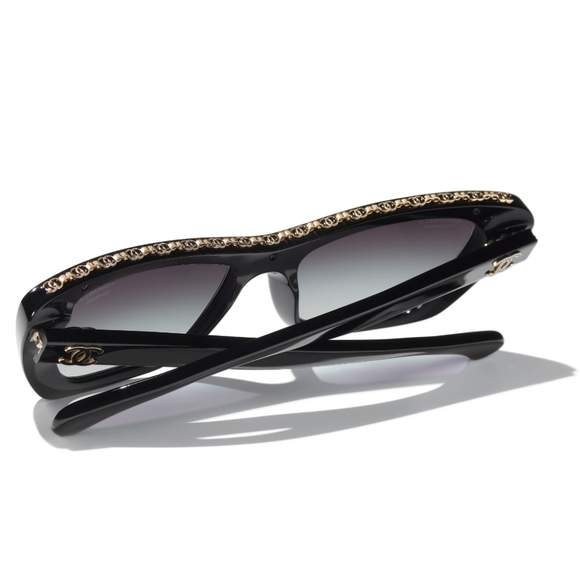 CHANEL Butterfly Black Gold Sunglasses - Picture 7 of 13